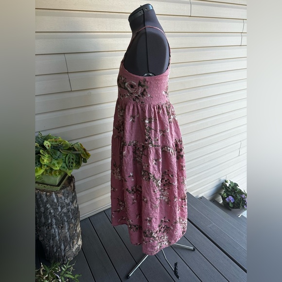 Dusty rose floral boho empire waist maxi dress - Picture 9 of 9